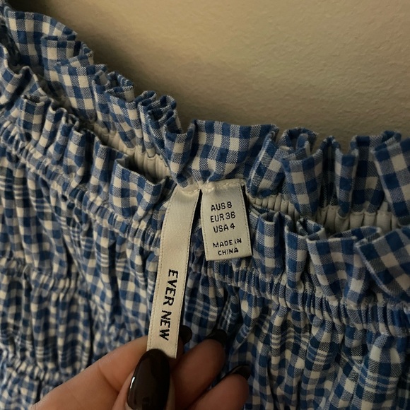 Ever New gingham mini dress with puff sleeves - Picture 3 of 6